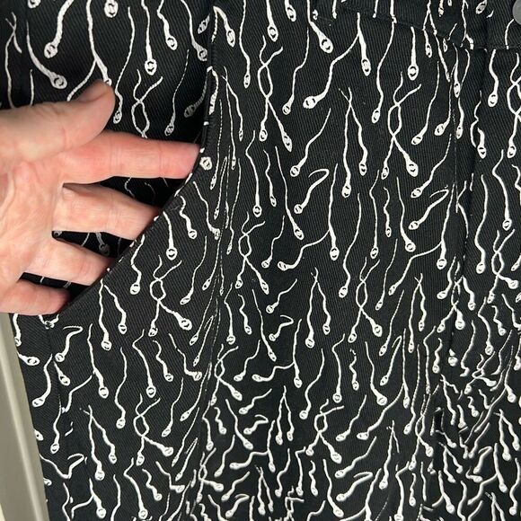 PLEASURES Dynasty Chino Sperm Print Pants Size 40” Nwot - Picture 4 of 10